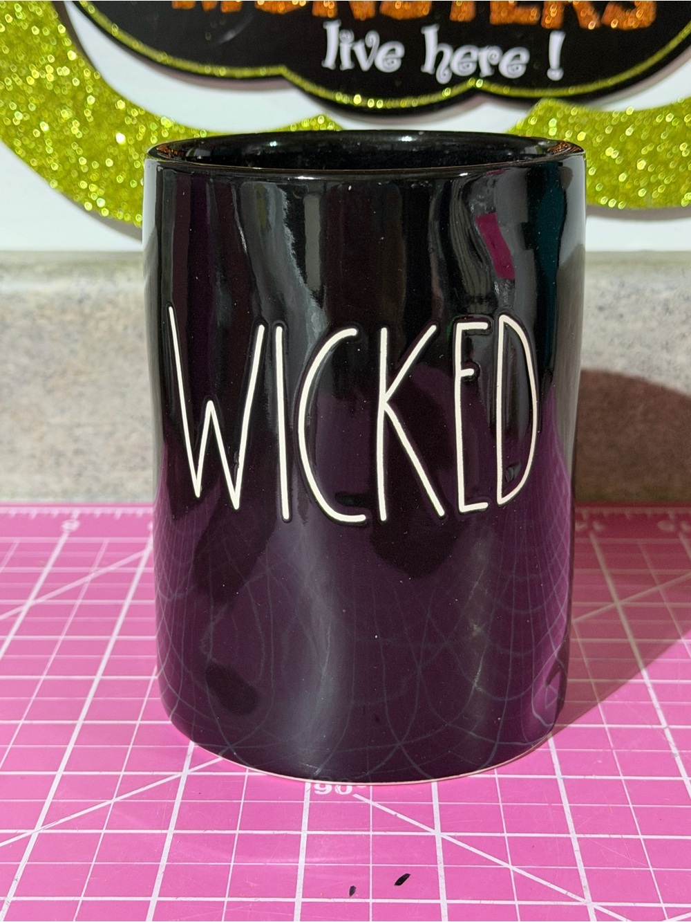 Rae Dunn Wicked Black Ceramic candle